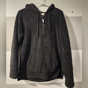 Victoria Secret PINK brand Plush half zip hooded sweater size Sm S small